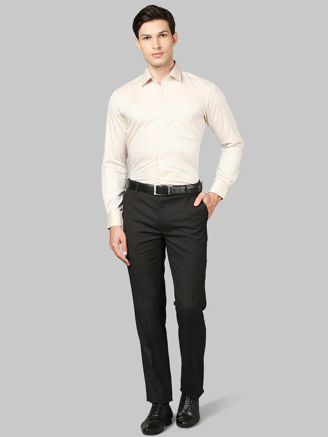 Raymond Brown Structure Contemporary Fit Full Sleeve Cotton Shirt - Image 5
