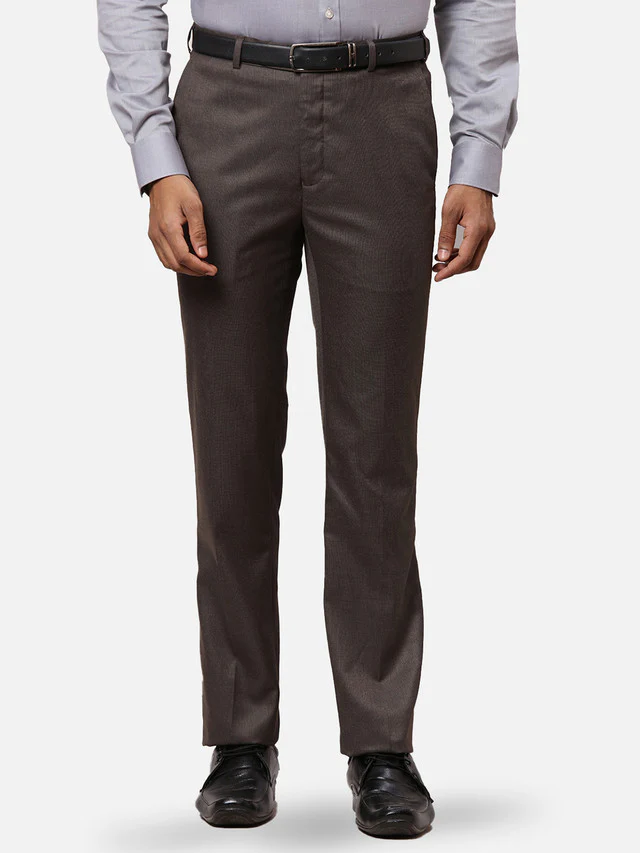 Raymond Brown Structure Contemporary Fit Polyester Blend Trouser