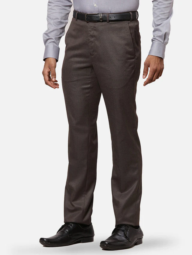 Raymond Brown Structure Contemporary Fit Polyester Blend Trouser - Image 3