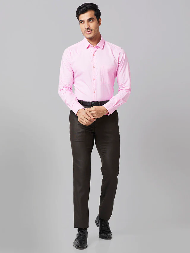 Raymond Brown Structure Slim Fit Polyester Blend Trouser - Image 5
