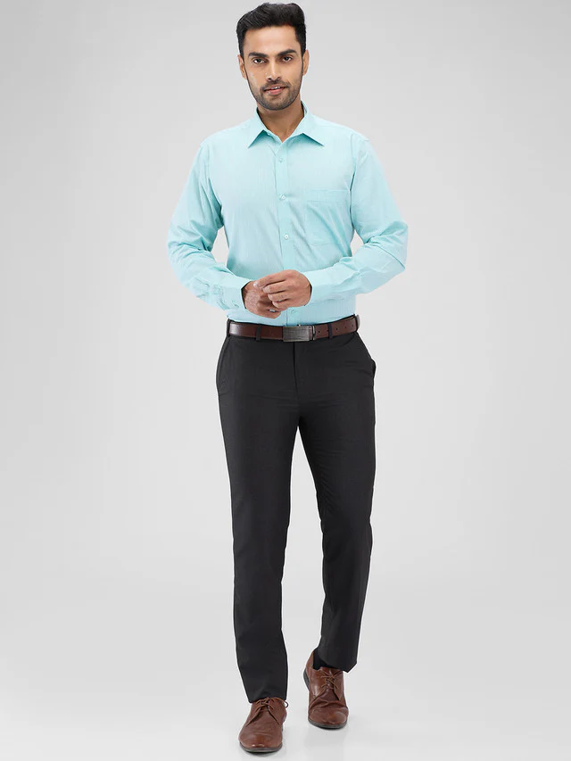 Raymond Brown Structure Slim Fit Polyester Blend Trouser - Image 5