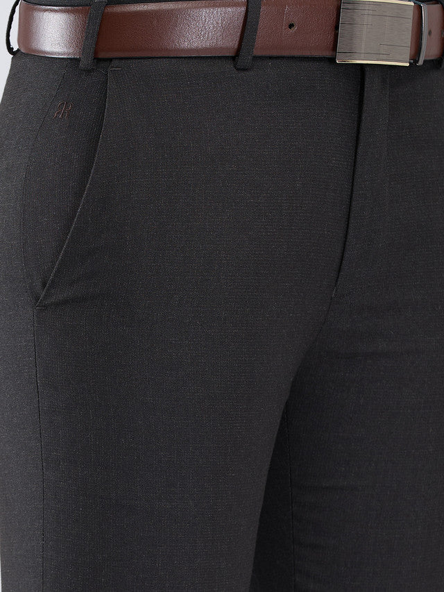 Raymond Brown Structure Slim Fit Polyester Blend Trouser - Image 6