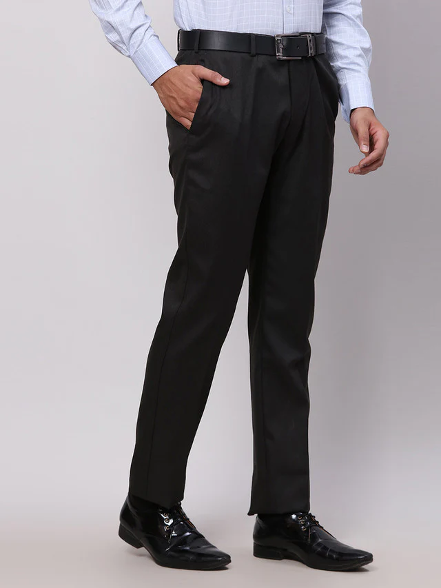 Raymond Brown Structure Slim Fit Polyester Blend Trouser - Image 2