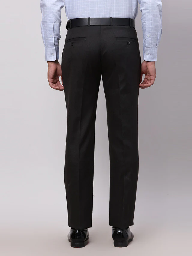 Raymond Brown Structure Slim Fit Polyester Blend Trouser - Image 4