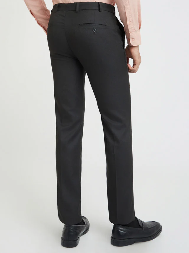 Raymond Brown Structure Slim Fit Polyester Blend Trouser - Image 5