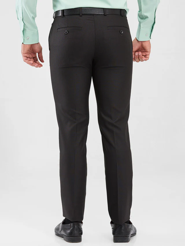 Raymond Brown Structure Slim Fit Polyester Blend Trouser - Image 4