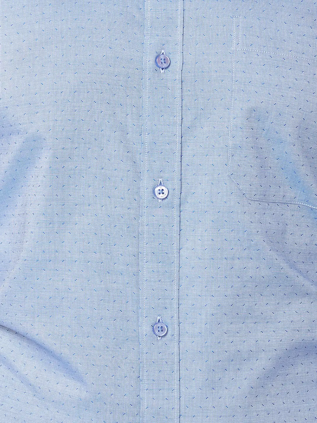 Raymond Contemporary Fit Solid Medium Blue Shirt - Image 7