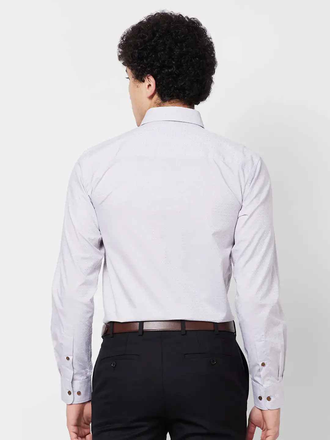 Raymond Men Brown Contemporary Fit Solid Formal Shirt - Image 4