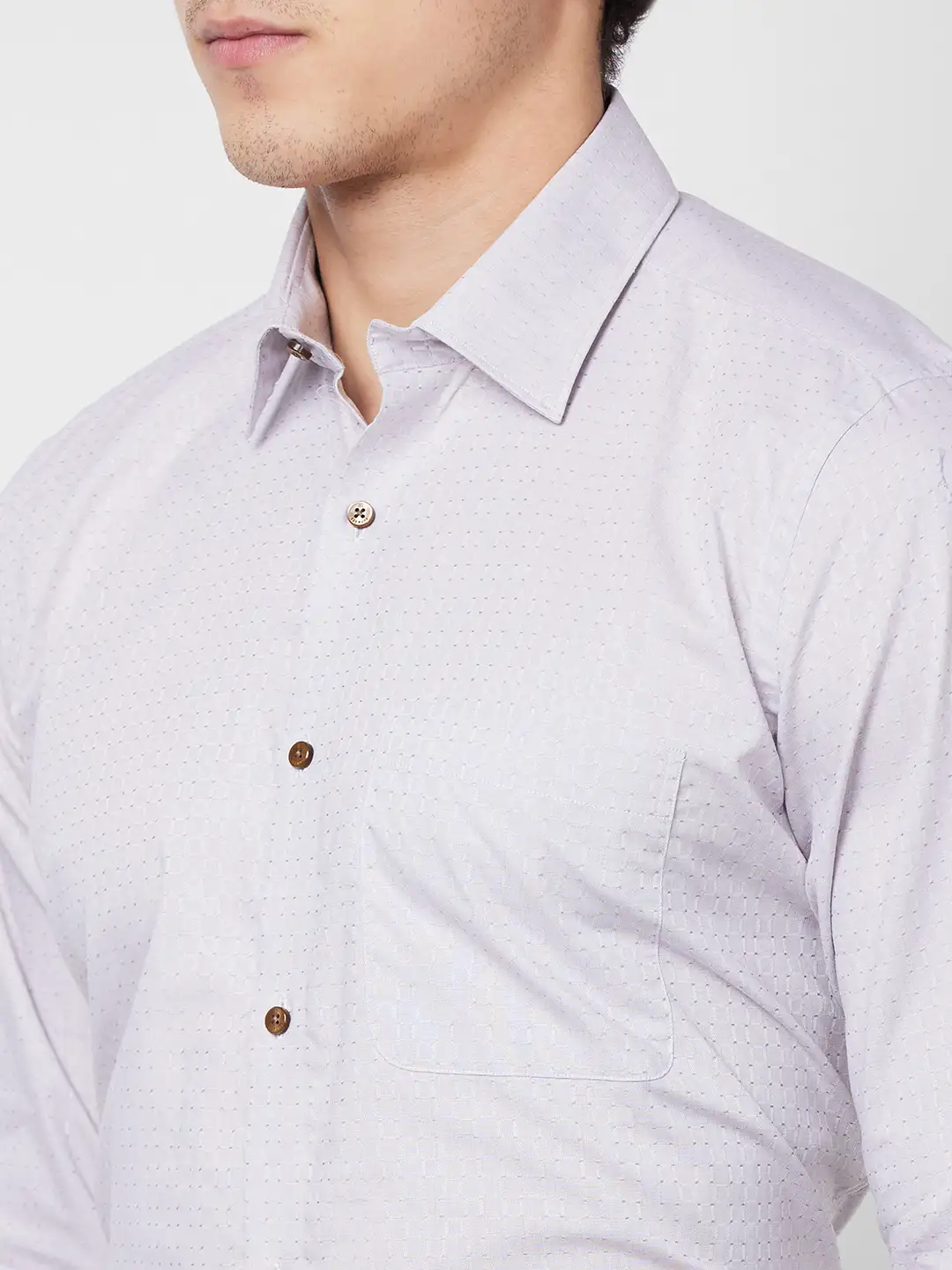 Raymond Men Brown Contemporary Fit Solid Formal Shirt - Image 6