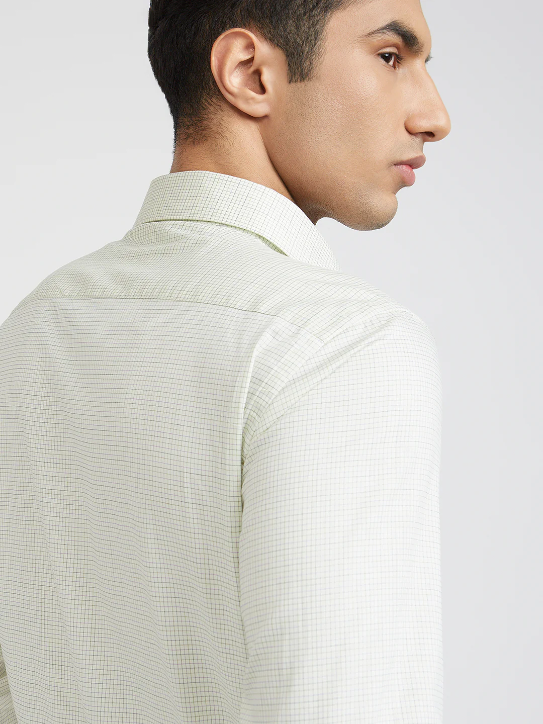 Raymond Men White Checks Cotton Formal Shirt - Image 7