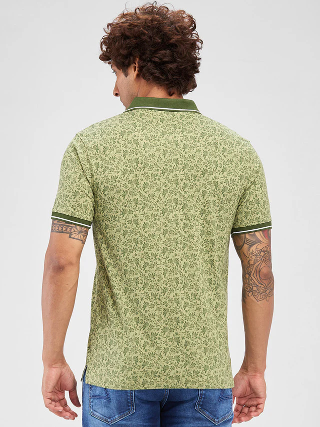Raymond Green Printed Modern Fit Cotton T-Shirt - Image 5