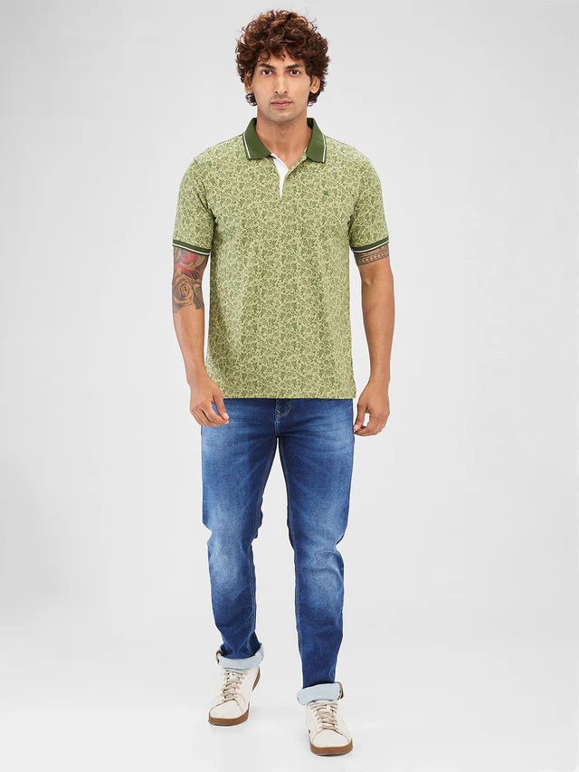 Raymond Green Printed Modern Fit Cotton T-Shirt - Image 6