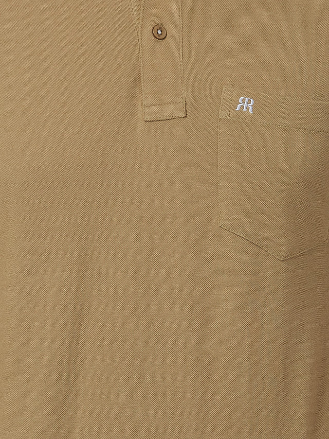 Raymond Green Solid Modern Fit Cotton T-Shirt - Image 7