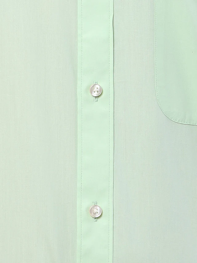 Raymond Men Green Regular Fit Solid Formal Shirt - Image 7