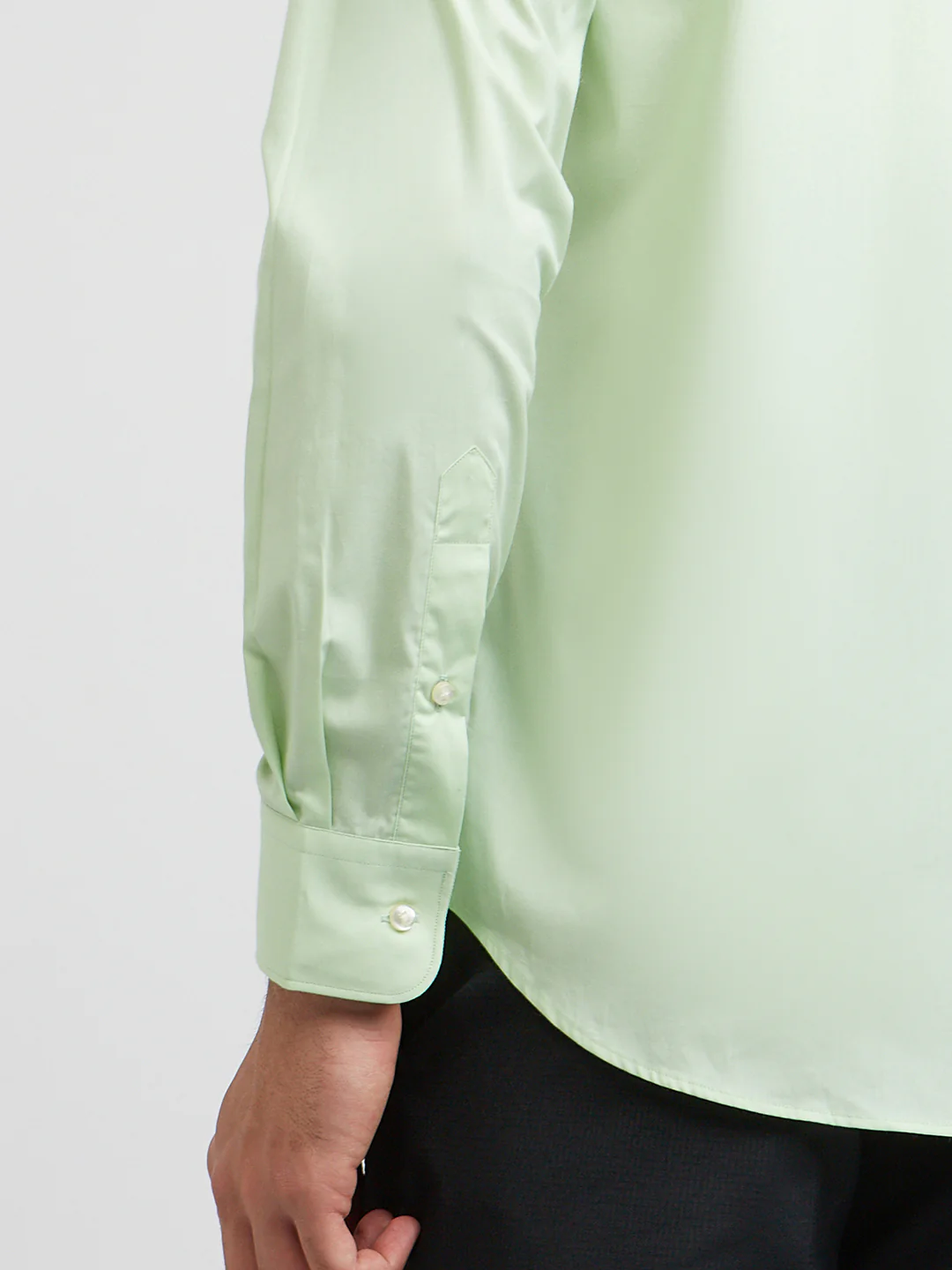 Raymond Men Green Regular Fit Solid Formal Shirt - Image 9