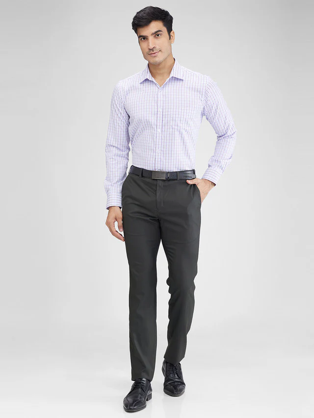 Raymond Green Solid Slim Fit Polyester Blend Trouser - Image 6