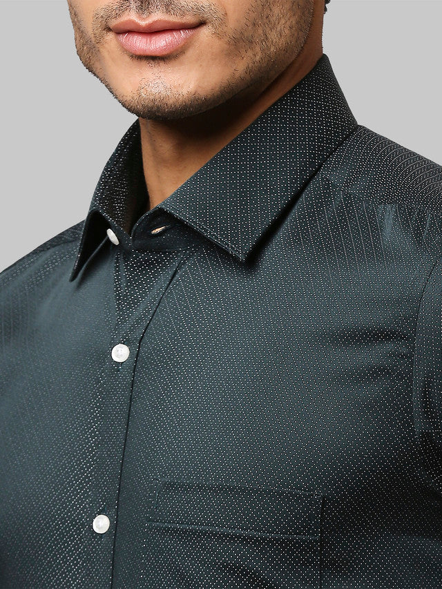 Raymond Green Structure Contemporary Fit Full Sleeve Cotton Shirt - Image 3