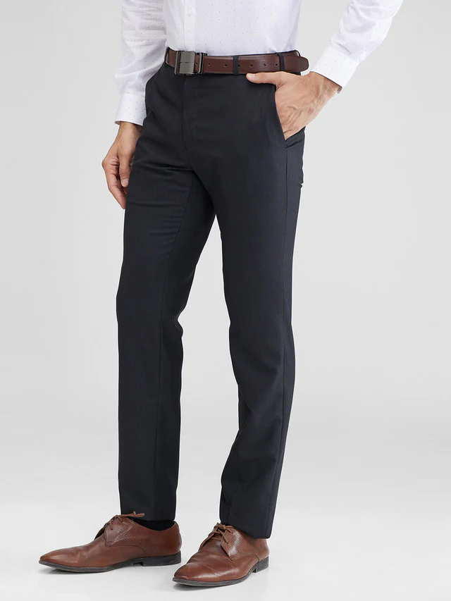 Raymond Green Structure Slim Fit Polyester Blend Trouser - Image 3