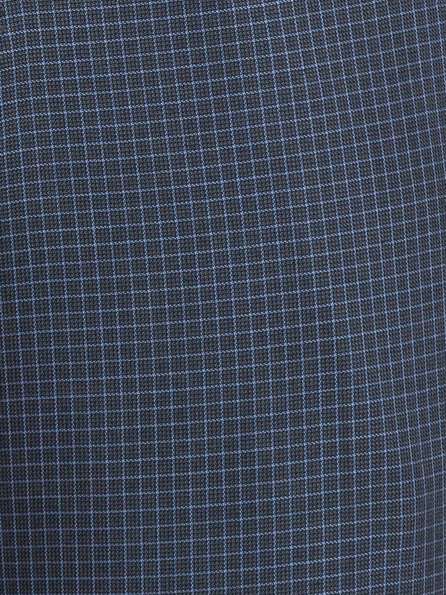 Raymond Grey Checks Contemporary Fit Polyester Blend Trouser - Image 7