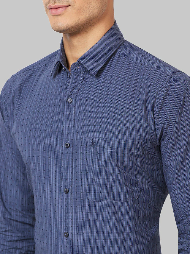 Raymond Grey Checks Slim Fit Cotton Casual Shirt - Image 6