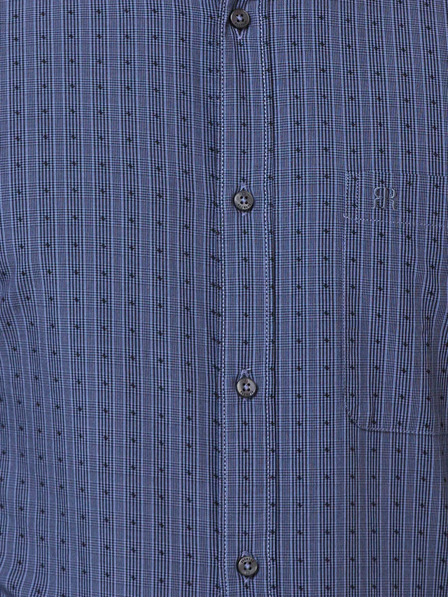 Raymond Grey Checks Slim Fit Cotton Casual Shirt - Image 7