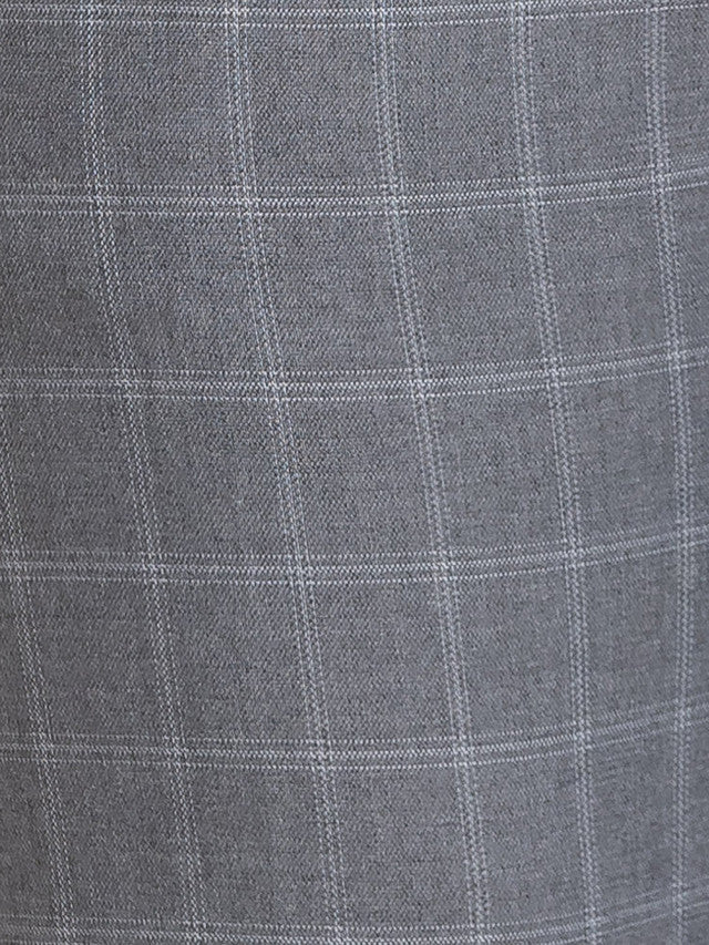 Raymond Grey Checks Slim Fit Polyester Blend Trouser - Image 7