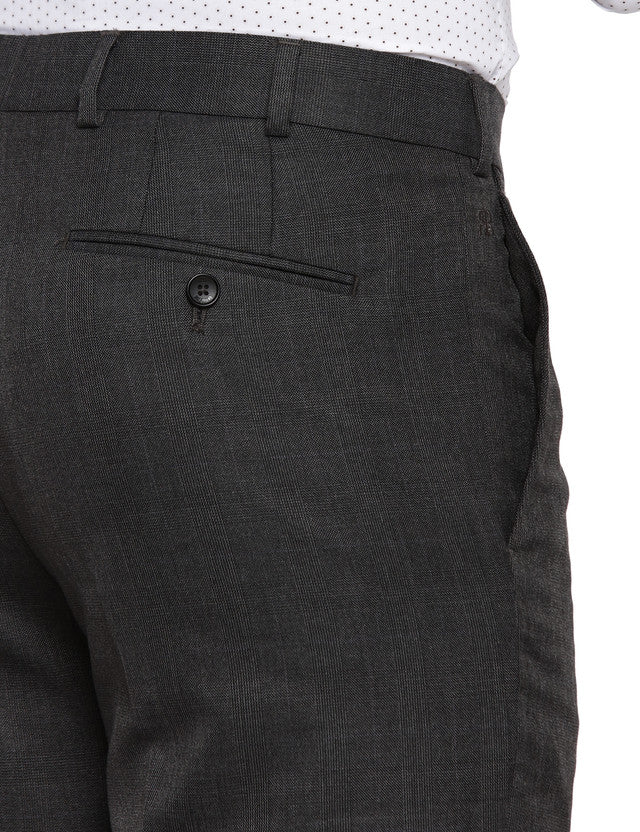 Raymond Grey Contemporary Fit Polyester Blend Trouser - Image 5