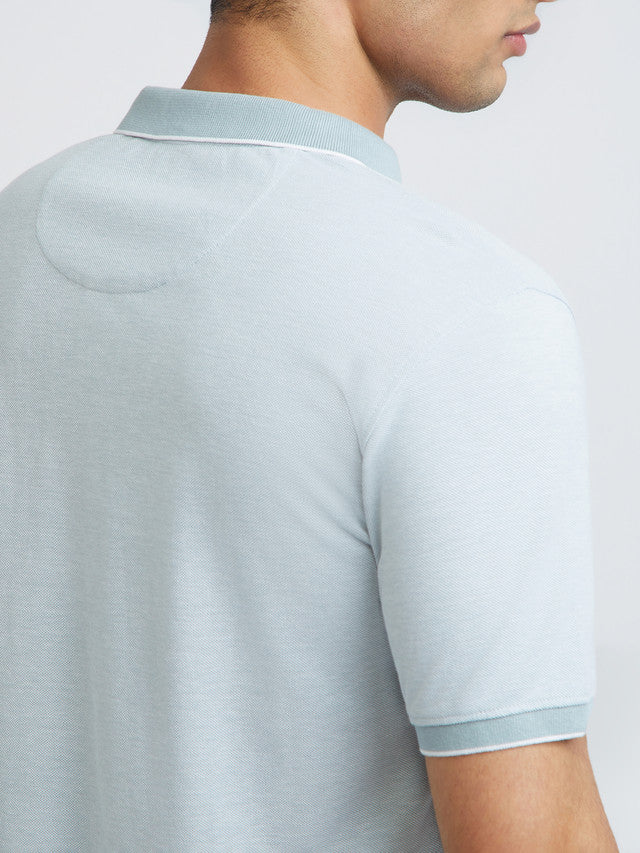 Raymond Grey Solid Modern Fit Half Sleeve Cotton T-Shirt - Image 7