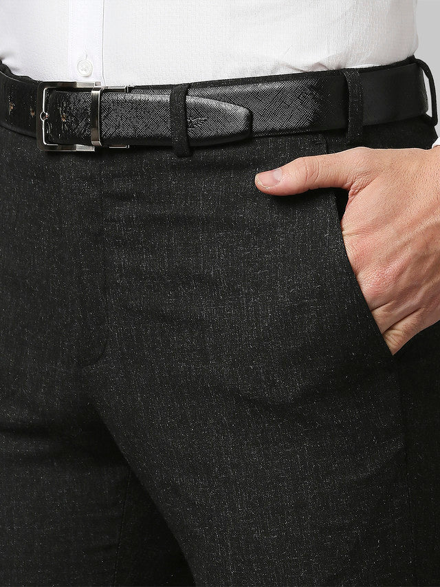 Raymond Grey Solid Slim Fit Polyester Blend Trouser - Image 6