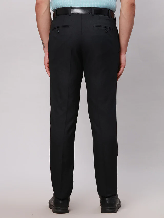 Raymond Grey Stripe Slim Fit Polyester Blend Trouser - Image 4