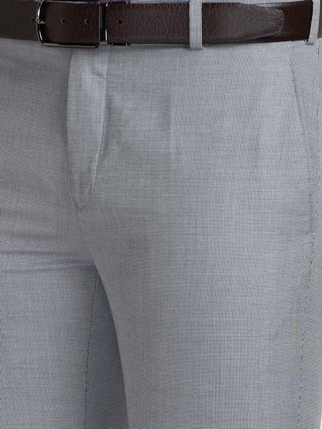 Raymond Grey Structure Slim Fit Polyester Blend Trouser - Image 6