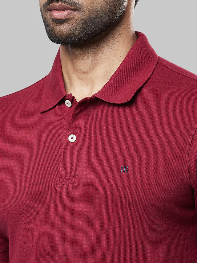Raymond Maroon Modern Fit Supima Cotton T-Shirt - Image 6