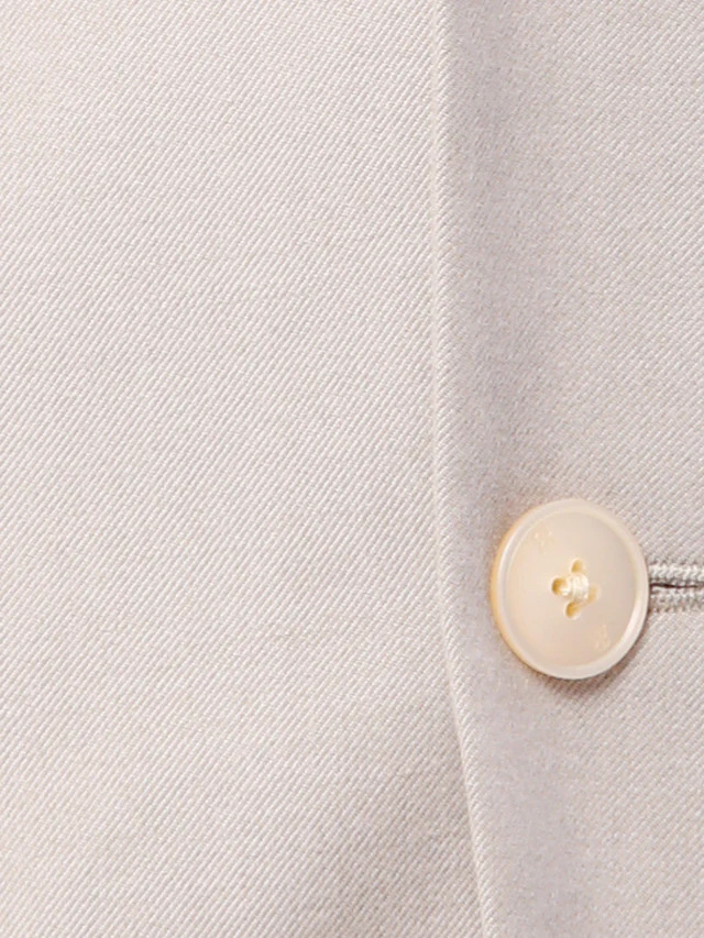 Raymond Men Beige Solid Contemporary Fit Full Sleeve Shawl Neck Jacket - Image 7