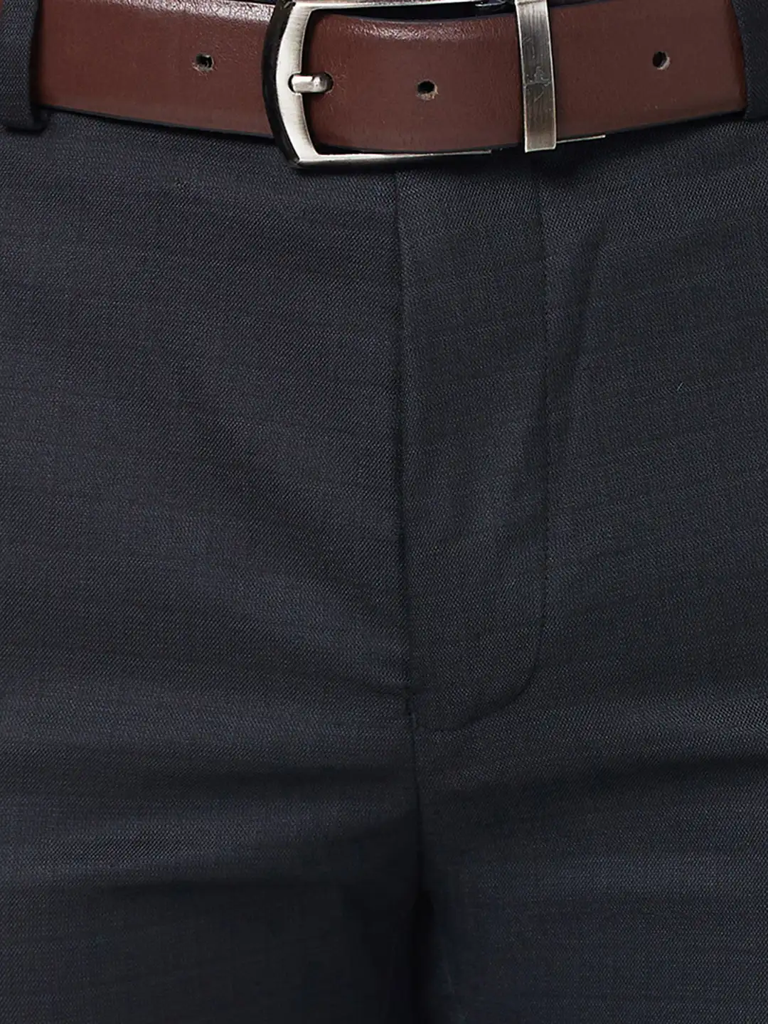 Raymond Men Black Checks Slim Fit Polyester Blend Trouser - Image 7