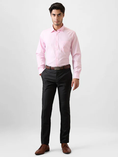 Raymond Men Black Checks Slim Fit Polyester Blend Trouser - Image 5
