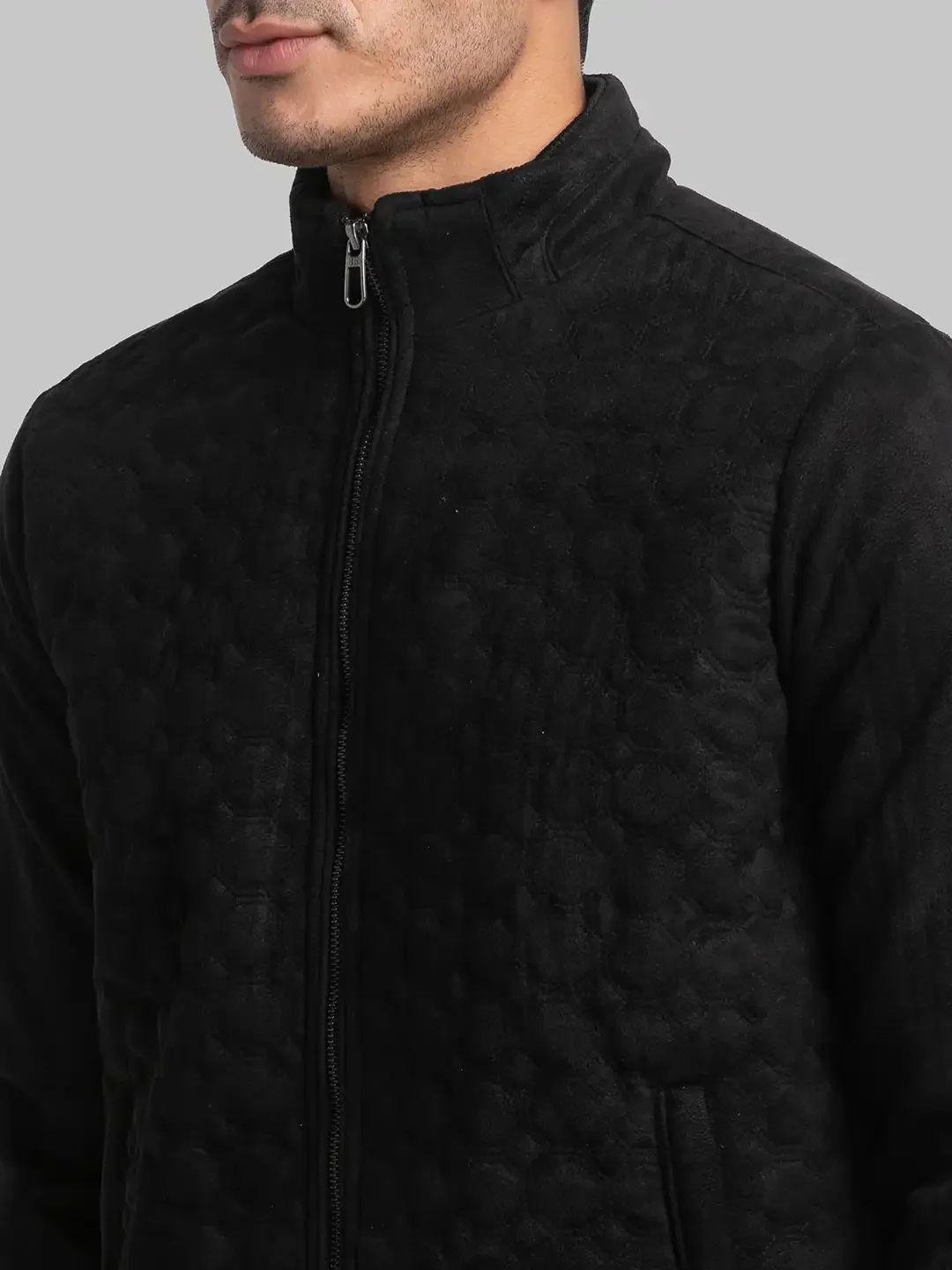 Raymond Men Black Contemporary Fit Polyester Quilted Jacket - Image 6