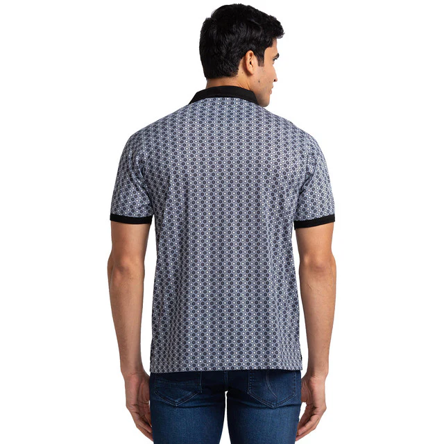 Raymond Men Black Contemporary Fit Printed T-Shirt - Image 4