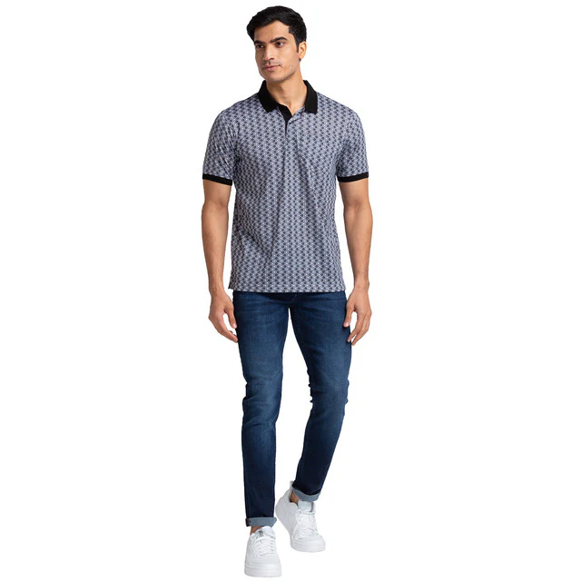 Raymond Men Black Contemporary Fit Printed T-Shirt - Image 5