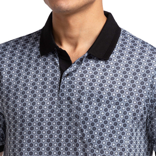 Raymond Men Black Contemporary Fit Printed T-Shirt - Image 6