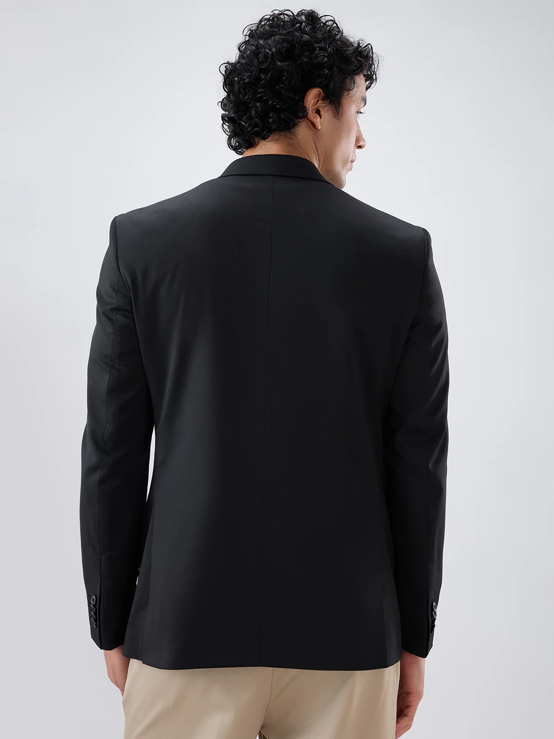 Raymond Men Black Contemporary Fit Solid Jacket - Image 4
