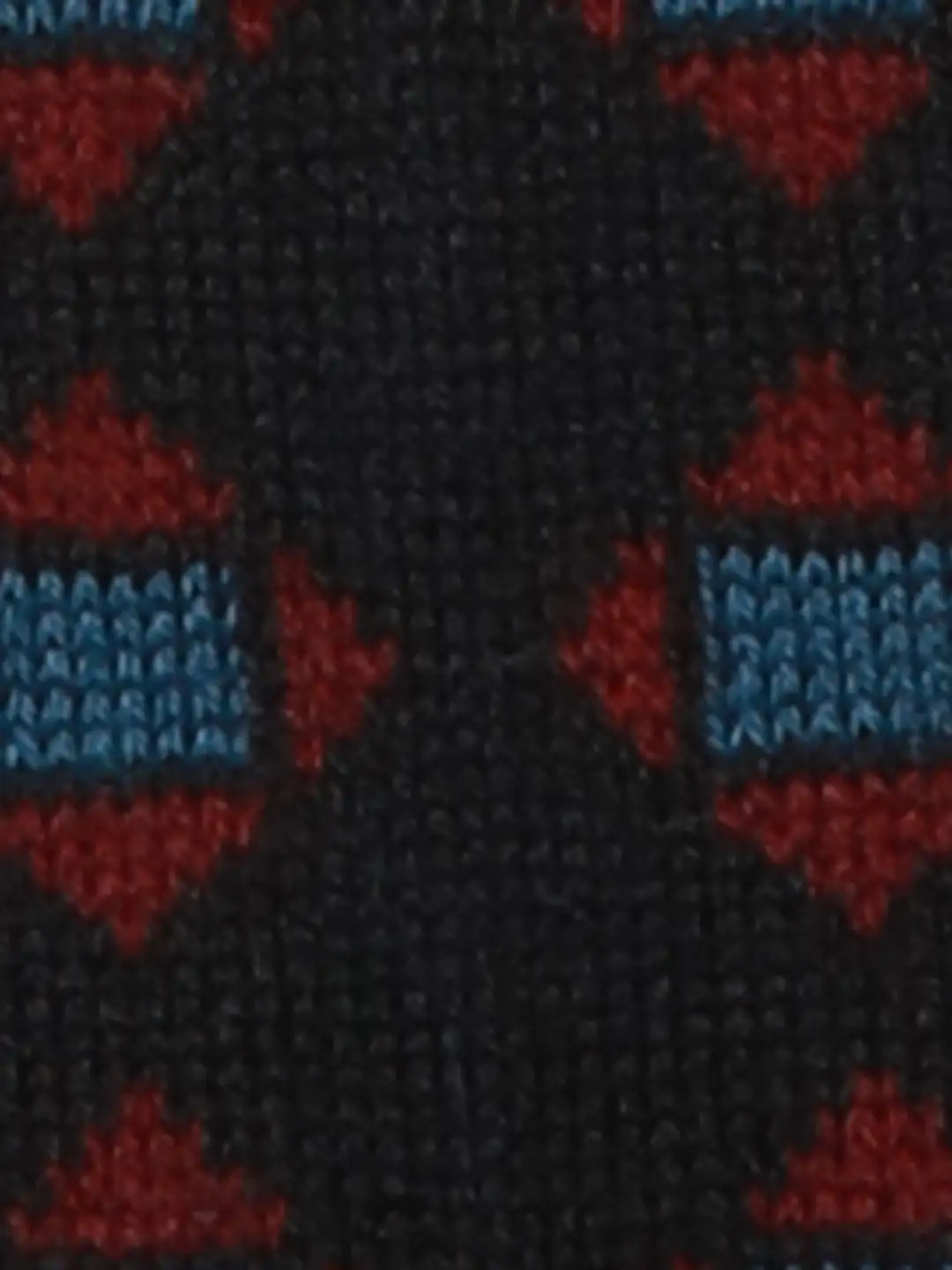 Raymond Men Black Jacquard Acrlic Blend Round Neck Sweaters - Image 7