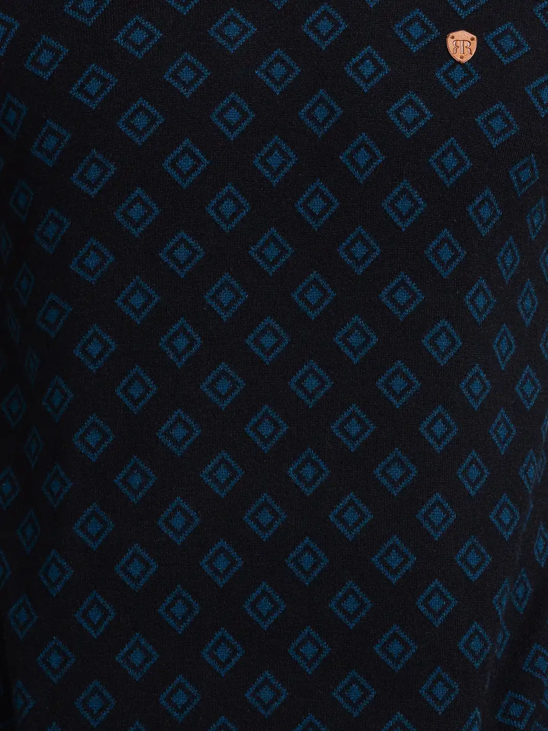 Raymond Men Black Jacquard Acrylic Blend Sweaters - Image 7