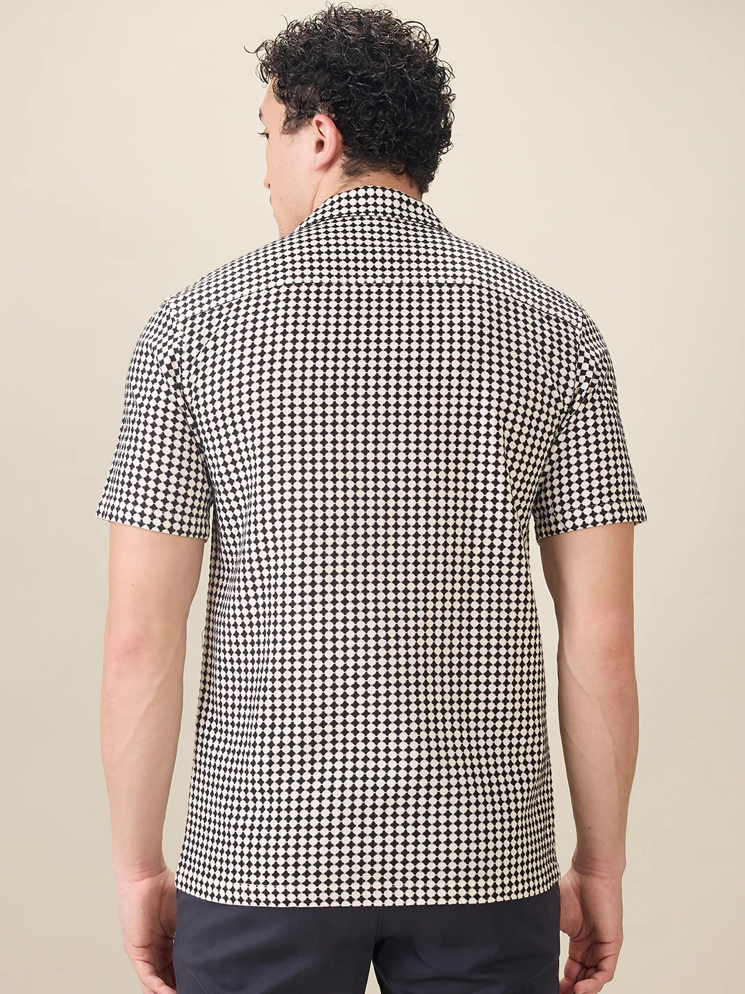 Raymond Men Black Printed Regular Fit Cotton Half Sleeve Casual Shirt - Image 4