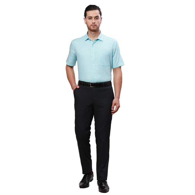 Raymond Men Black Slim Fit Checks Trouser - Image 6