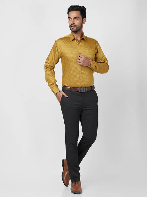 Raymond Men Black Slim Fit Structured Trouser - Image 5