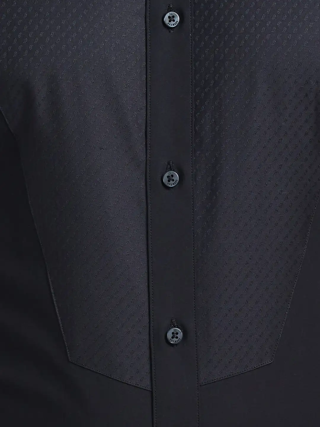 Raymond Men Black Solid Contemporary Fit Cotton Shirt - Image 7