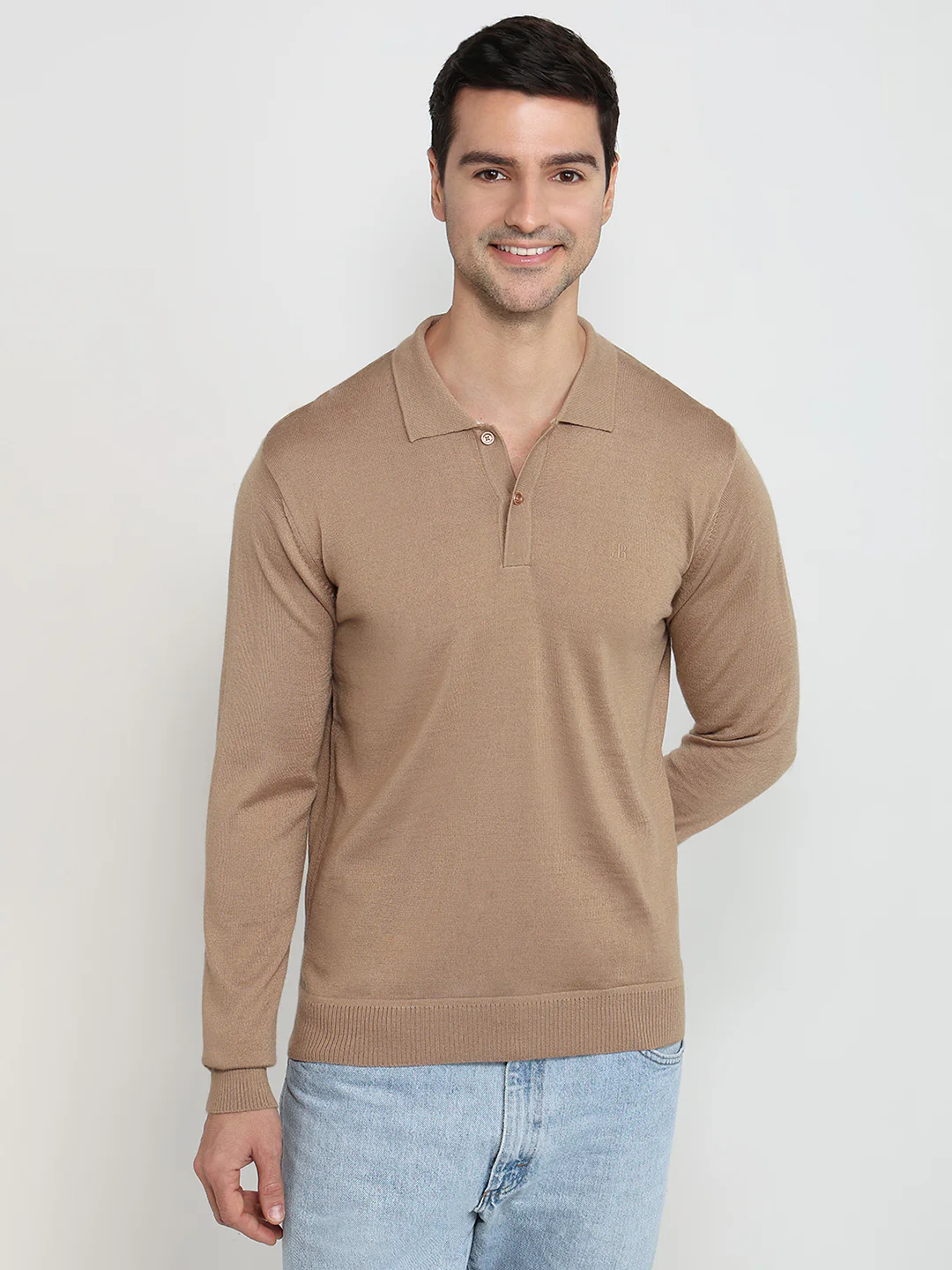 Raymond Men Black Solid M Blend Sweatshirt
