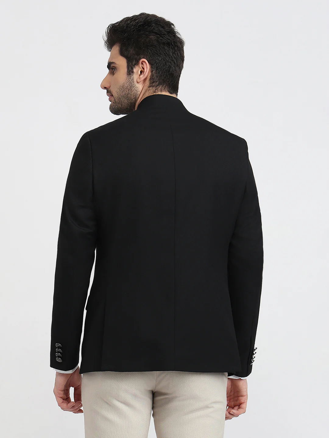 Raymond Men Black Solid Regular Fit Polyester Blend Blazer - Image 4