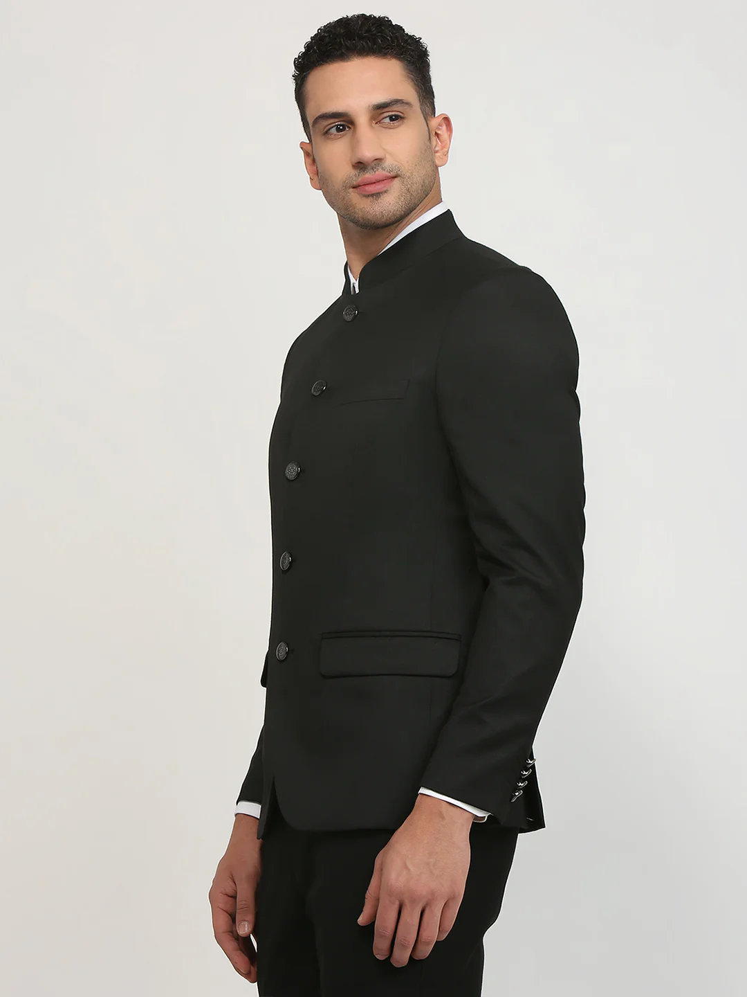 Raymond Men Black Solid Regular Fit Polyester Blend Blazer - Image 2