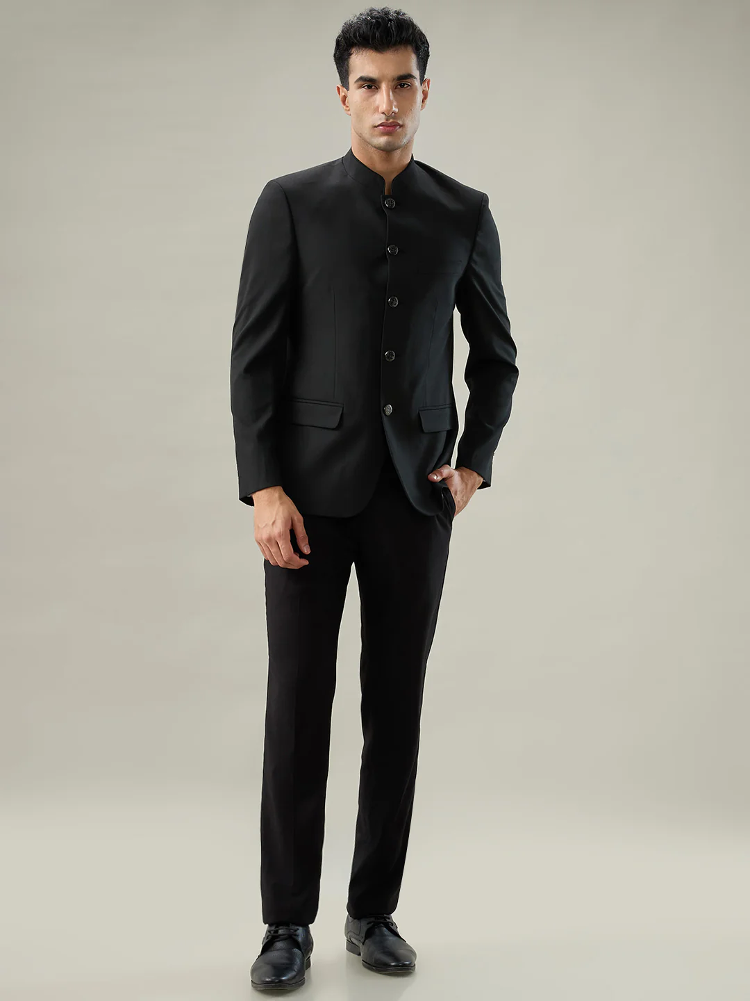 Raymond Men Black Solid Regular Fit Polyester Blend Blazer - Image 5